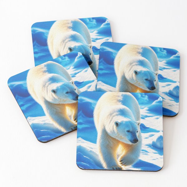 Item preview, Polar Bear in Golden Light – Arctic Wildlife Portrait designed and sold by RamyGallery.