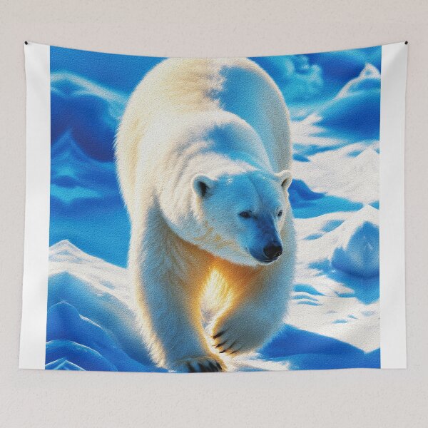 Item preview, Polar Bear in Golden Light – Arctic Wildlife Portrait designed and sold by RamyGallery.