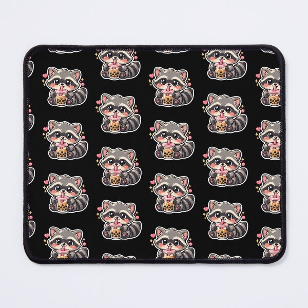 Item preview, Cute Boba Raccoon Kawaii Sticker | Bubble Tea Trash Panda Cartoon designed and sold by ritach11.