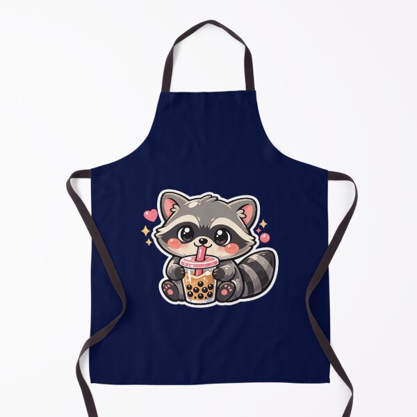 Item preview, Cute Boba Raccoon Kawaii Sticker | Bubble Tea Trash Panda Cartoon designed and sold by ritach11.