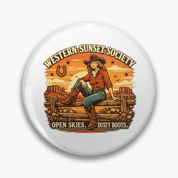 Item preview, Western Sunset Society Cowgirl Retro Western Design designed and sold by Concrete Coffee Studio.