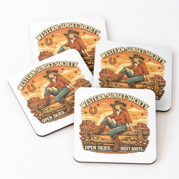 Item preview, Western Sunset Society Cowgirl Retro Western Design designed and sold by Concrete Coffee Studio.