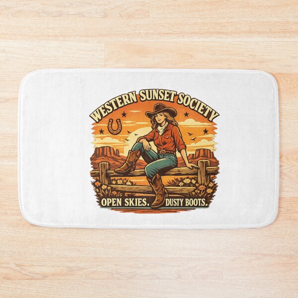 Item preview, Western Sunset Society Cowgirl Retro Western Design designed and sold by Concrete Coffee Studio.