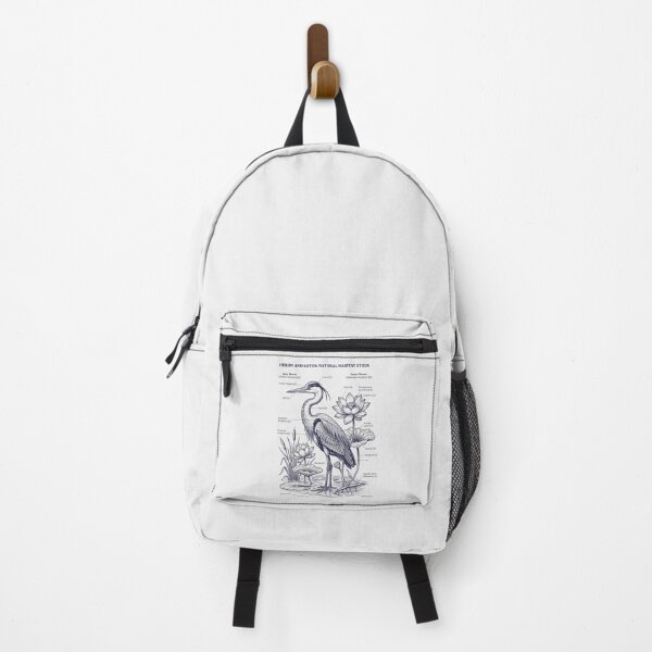 Item preview, Heron Natural Habitat Study Botanical Line Art Bird Watching designed and sold by SplashTastic.