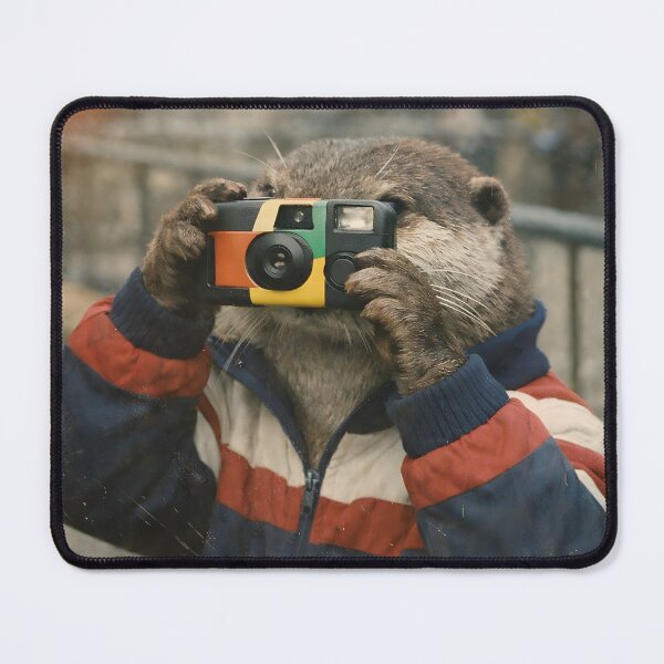 Item preview, Furry Animal Photographer Wall Art | Whimsical Character with a Vintage Camera | Retro Photography Aesthetic Vintage Print designed and sold by PaintedPixels01.