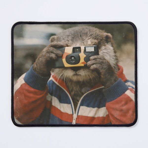 Item preview, Furry Animal Photographer Wall Art | Whimsical Character with a Vintage Camera | Retro Photography Aesthetic Vintage Print designed and sold by PaintedPixels01.