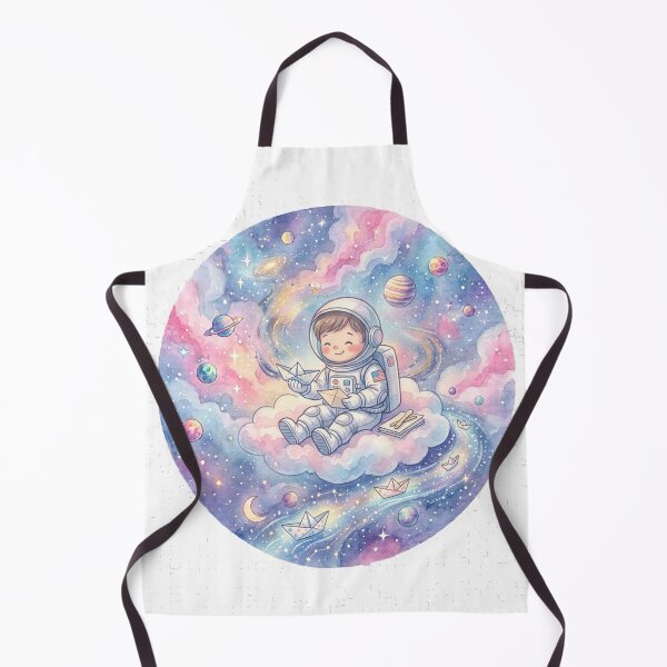Item preview, Kawaii Astronaut Folding Paper Boats | Pastel Galaxy Watercolor Space Art designed and sold by RoyArt0.