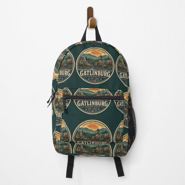 Item preview, Gatlinburg Tennessee Retro Travel Badge | Vintage Smoky Mountains Sticker Design designed and sold by Globalcitytees.