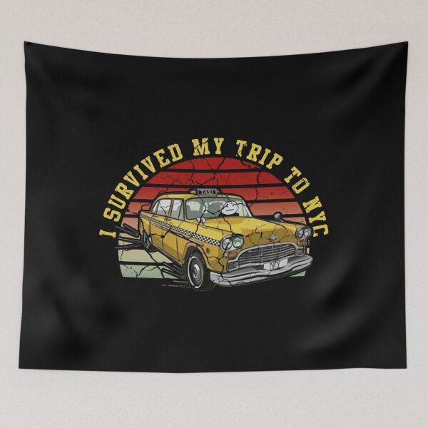 Item preview, I Survived My NYC Taxi Ride – Vintage Travel Humor - spider-man designed and sold by VagerRobinson.