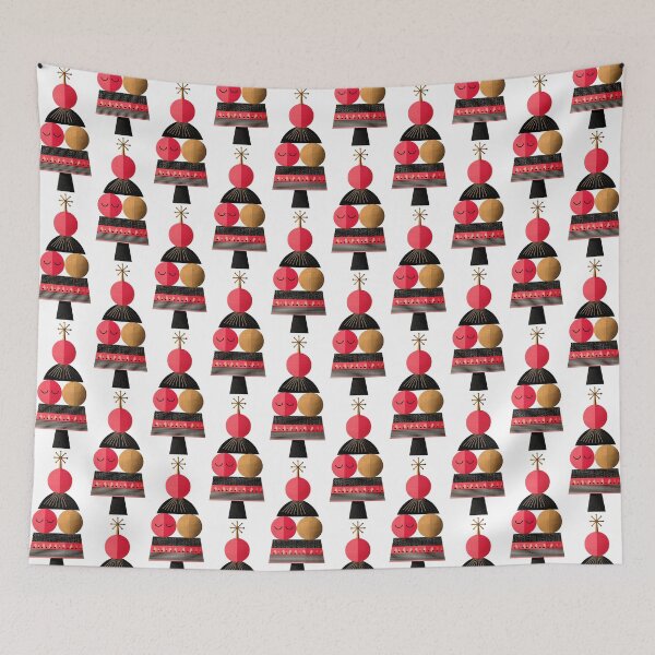 Item preview, Mid Century Modern Geometric Christmas Tree Art designed and sold by colorful-white.