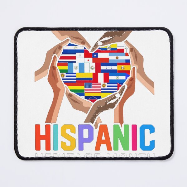 Item preview, Latin Countries Hands Heart Flags Hispanic Heritage Month T-Shirt_35539739 designed and sold by Aru Pxle.