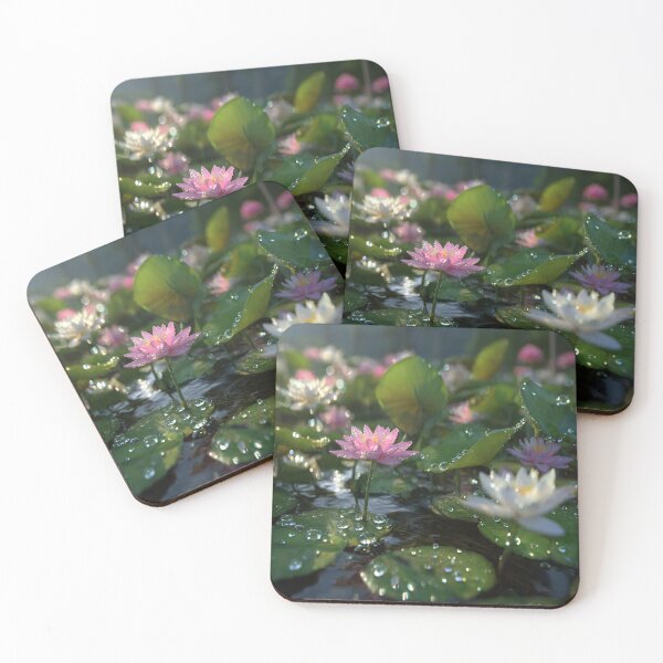 Item preview, Lotus and Rain Droplets  designed and sold by AwesomeDigiShop.