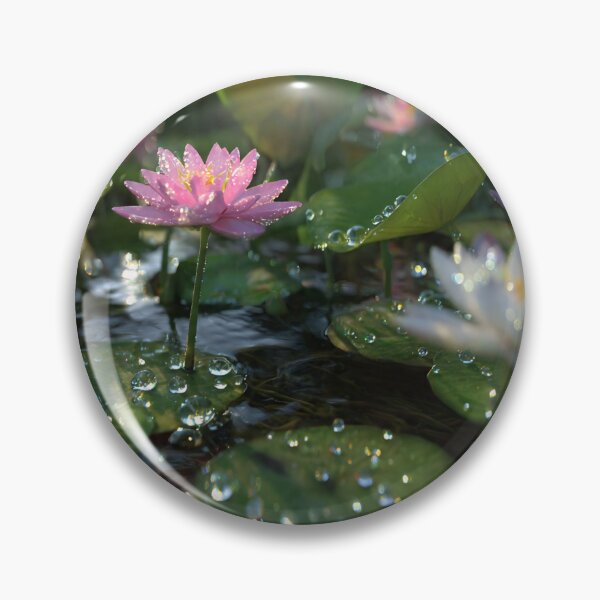 Item preview, Lotus and Rain Droplets  designed and sold by AwesomeDigiShop.