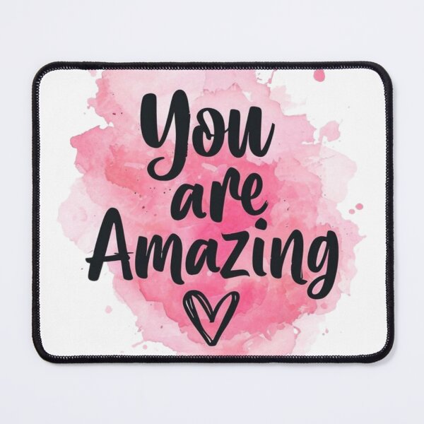 Item preview, You Are Amazing with Love Hearts T-Shirt | Cute Inspirational Quote Design designed and sold by RajDeals.