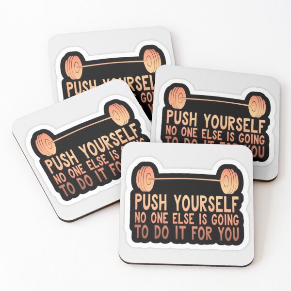 Item preview, Push Yourself – No One Else Is Going To Do It For You | Gym Motivation Sticker designed and sold by Kushwaha18.