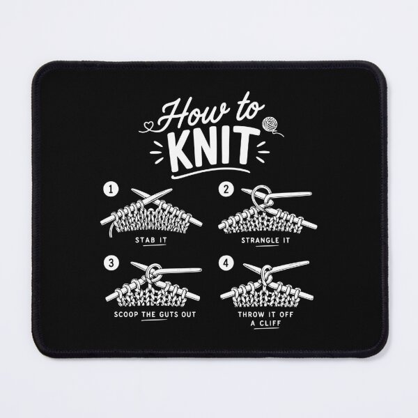 Item preview, knitting funny knitting quote designed and sold by kiakuki.