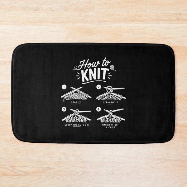 Item preview, knitting funny knitting quote designed and sold by kiakuki.