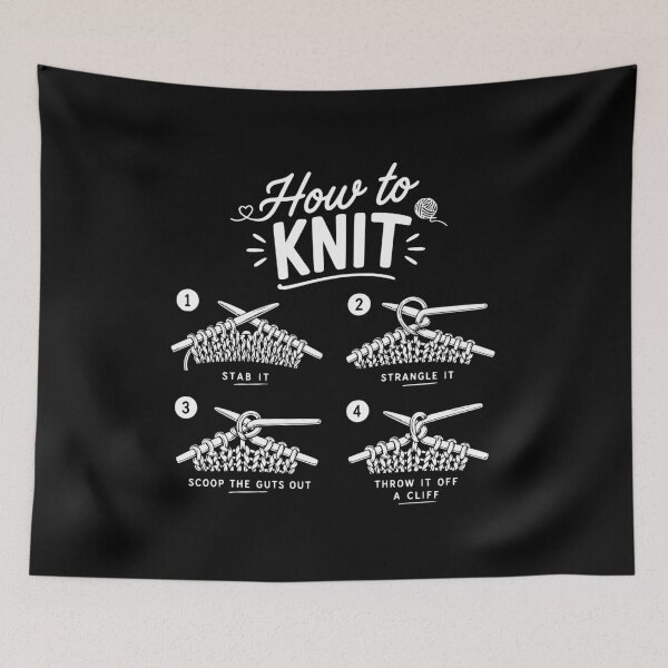 Item preview, knitting funny knitting quote designed and sold by kiakuki.