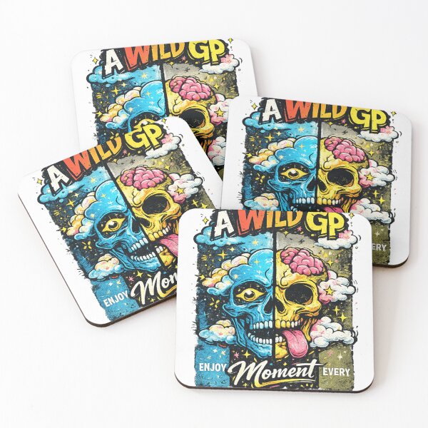 Item preview, A Wild GP Enjoy Every Moment Skull designed and sold by WearTheVibe Store.
