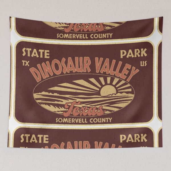 Item preview, Dinosaur Valley State Park, Somervell County, Texas, badge design designed and sold by Wanderful-roads.