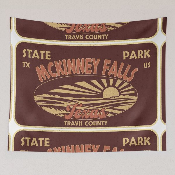 Item preview, McKinney Falls State Park, Travis County, Texas, badge design designed and sold by Wanderful-roads.
