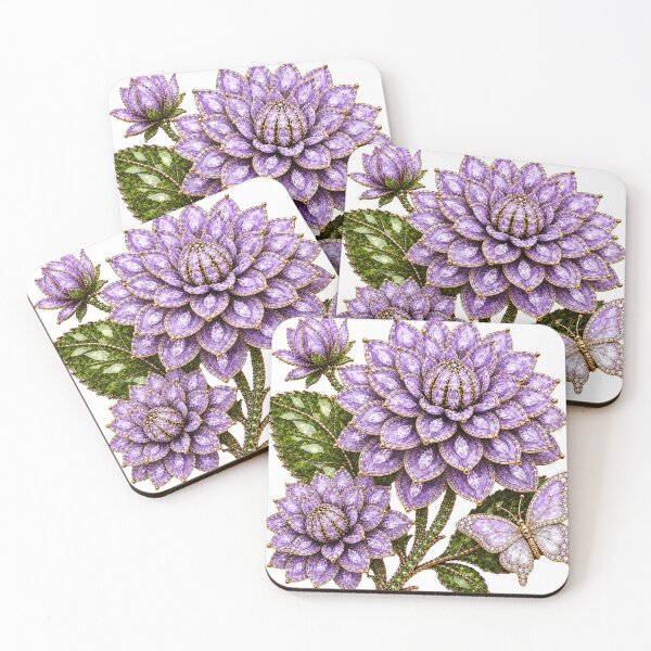 Item preview, CRYSTAL LILAC DAHLIA FLOWER  designed and sold by wordspixies.