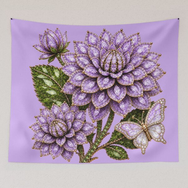 Item preview, CRYSTAL LILAC DAHLIA FLOWER  designed and sold by wordspixies.