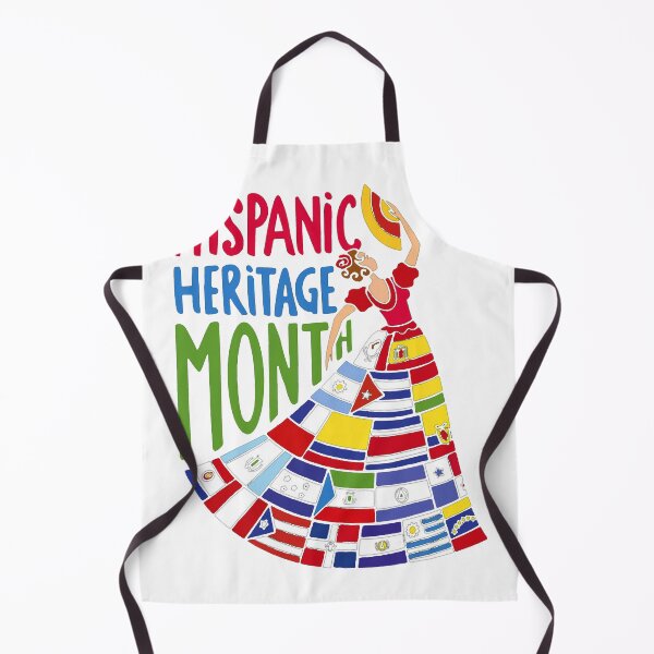 Item preview, National Hispanic Heritage Month Celebration Flags Men Women T-Shirt_35692047 designed and sold by Cafe18.