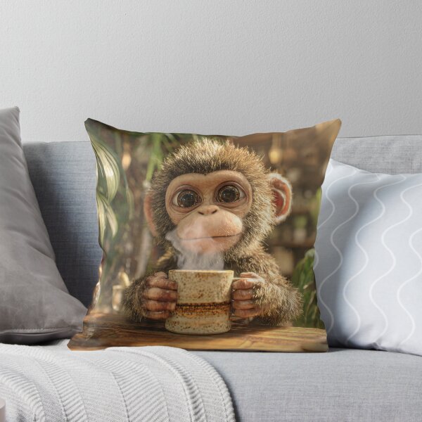 Item preview, Monkey in Cafe designed and sold by AwesomeDigiShop.