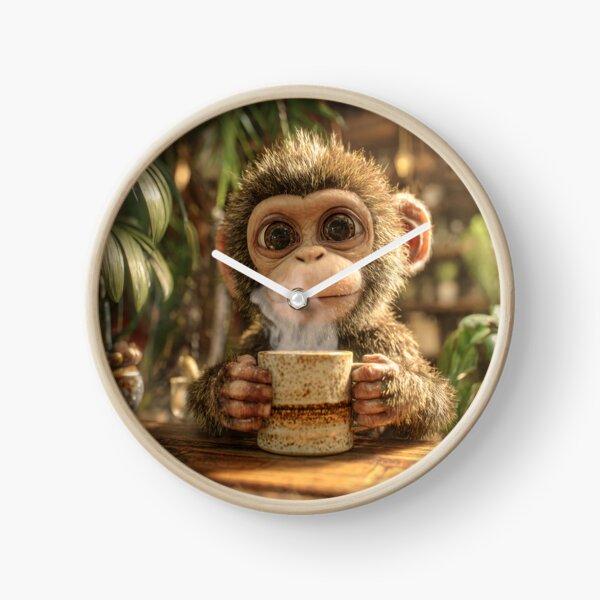 Item preview, Monkey in Cafe designed and sold by AwesomeDigiShop.