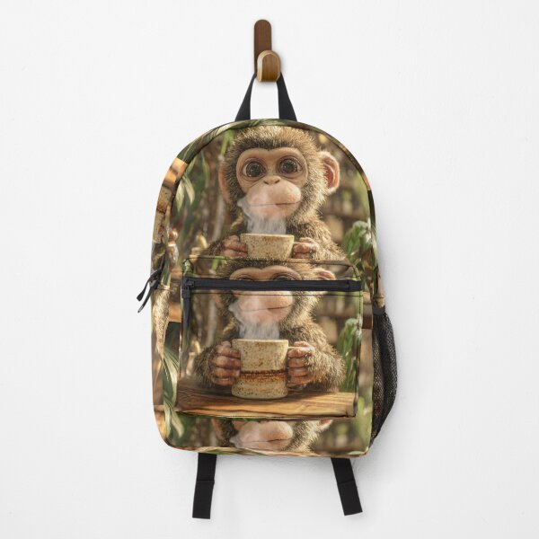 Item preview, Monkey in Cafe designed and sold by AwesomeDigiShop.