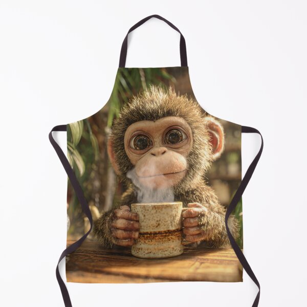 Item preview, Monkey in Cafe designed and sold by AwesomeDigiShop.