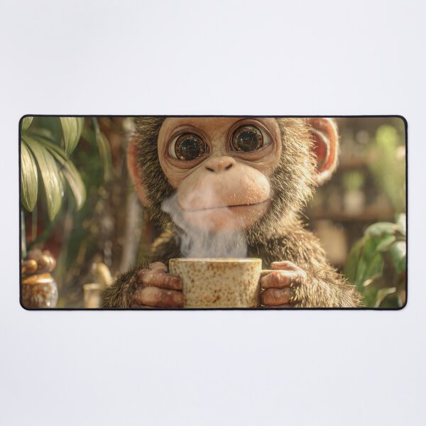 Item preview, Monkey in Cafe designed and sold by AwesomeDigiShop.