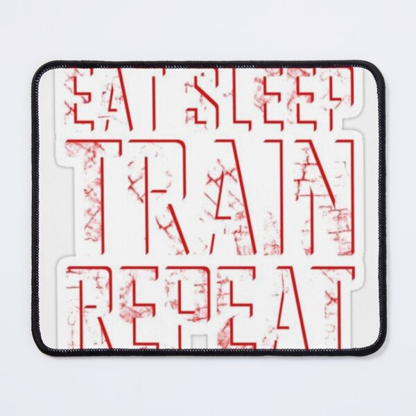 Item preview, Eat Sleep Train Repeat – Fitness Motivation Gym Sticker designed and sold by Kushwaha18.