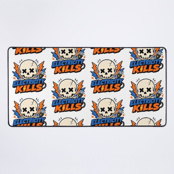 Item preview, Electricity Kills Cute Skull Cartoon Sticker Pop Graphic Design designed and sold by Abidel.