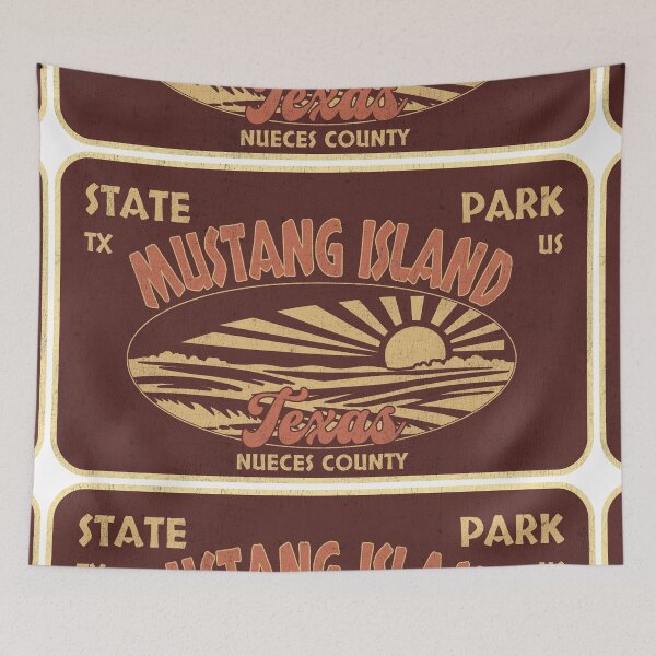 Item preview, Mustang Island State Park, Nueces County, Texas, badge design designed and sold by Wanderful-roads.