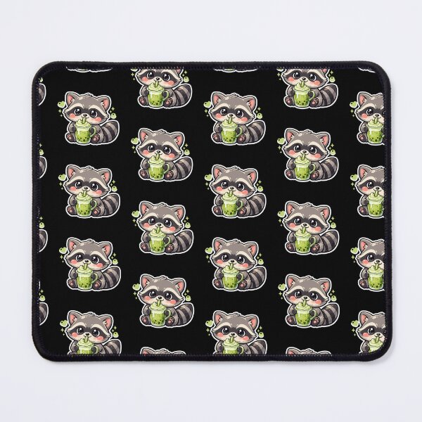 Item preview, Cute Matcha Raccoon Kawaii Sticker | Green Tea Latte Trash Panda Cartoon designed and sold by ritach11.