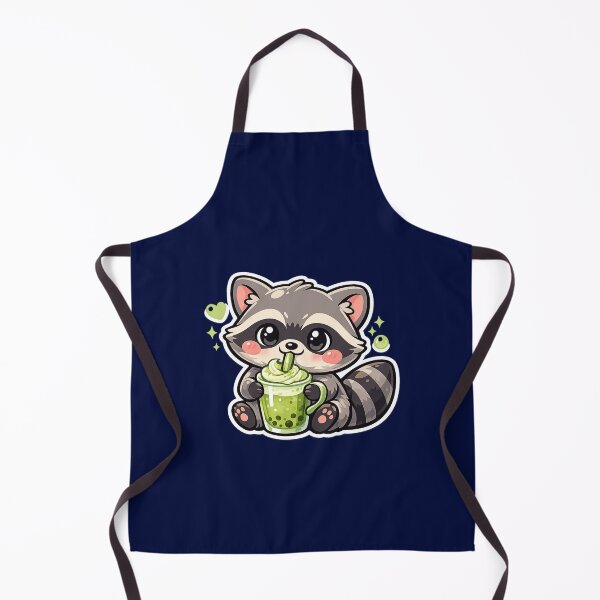 Item preview, Cute Matcha Raccoon Kawaii Sticker | Green Tea Latte Trash Panda Cartoon designed and sold by ritach11.