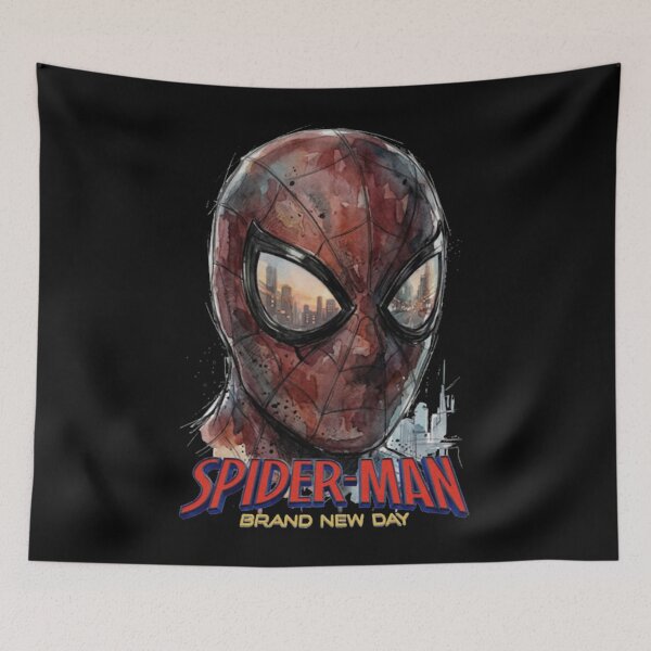 Item preview, Watercolor Red Masked City Hero Portrait - Spider Man Brand New Day designed and sold by VagerRobinson.