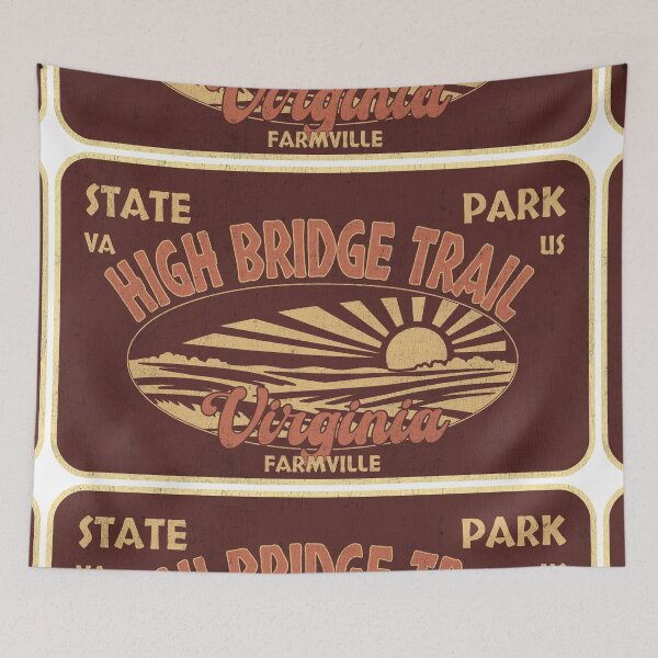 Item preview, High Bridge Trail State Park, Farmville, Virginia, badge design designed and sold by Wanderful-roads.