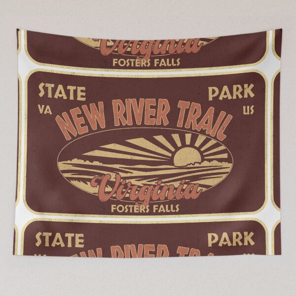 Item preview, New River Trail State Park, Fosters Falls, Virginia, badge design designed and sold by Wanderful-roads.