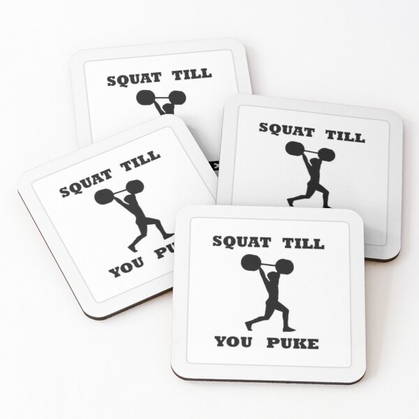 Item preview, Squat Till You Puke – Hardcore Leg Day Gym Sticker designed and sold by Kushwaha18.