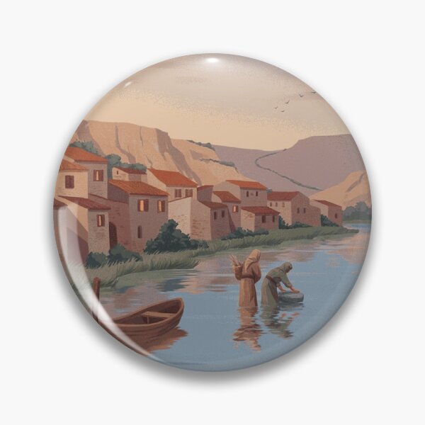 Item preview, Quiet Morning Along the River Village designed and sold by KeatonVail.