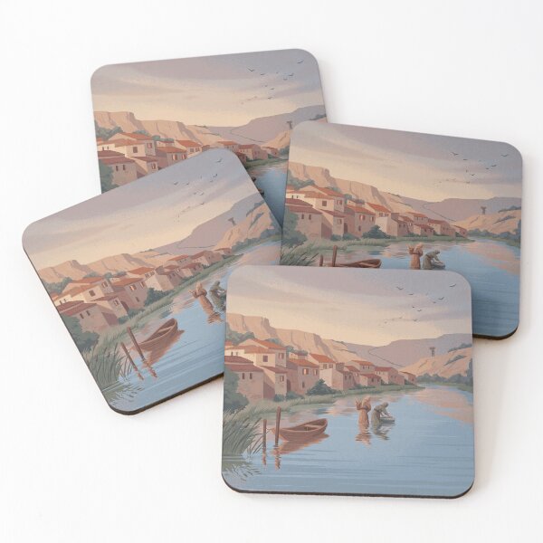 Item preview, Quiet Morning Along the River Village designed and sold by KeatonVail.