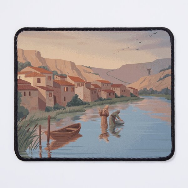 Item preview, Quiet Morning Along the River Village designed and sold by KeatonVail.