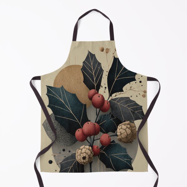 Item preview, Elegant Dark Winter Botanical Leaves and Berries designed and sold by colorful-white.