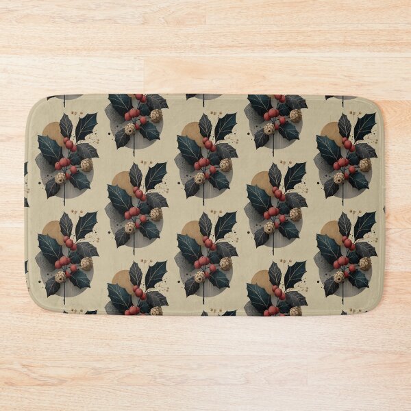 Item preview, Elegant Dark Winter Botanical Leaves and Berries designed and sold by colorful-white.