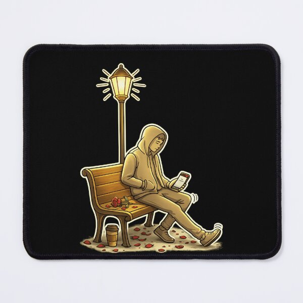 Item preview, Lonely Night Waiting On Park Bench designed and sold by WearTheVibe Store.