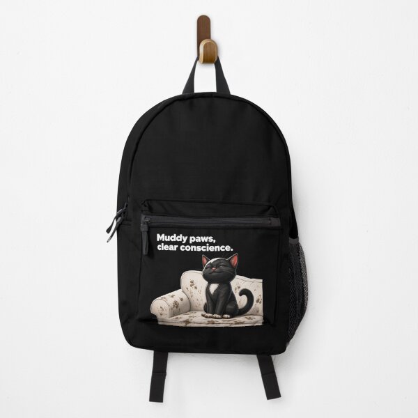 Item preview, black cat Muddy Paws Clear Conscience Funny Cat T-Shirt designed and sold by Uglyandcute.