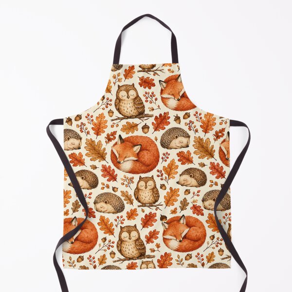 Item preview, Cute Autumn Woodland Fox And Hedgehog Pattern designed and sold by Thai Vibe Studio.